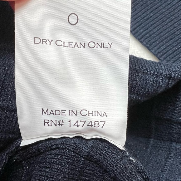 Draper James Navy White Striped Crewneck Sweater Size L - Picture 6 of 8